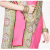Awesome Broad Bordered Pink Colored Saree
